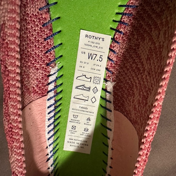 Rothy's The Point II Women's Flats in Hibiscus Chantilly 7.5 NIB - Picture 8 of 16